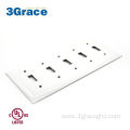 5 Gang Standard Switch Plate Ivory